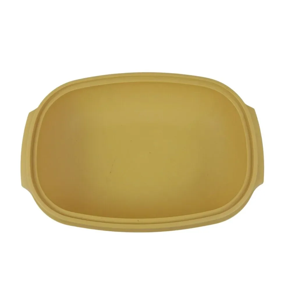 Tupperware Vegetable Fish Steamer Harvest Gold Container 1273-2 3pc